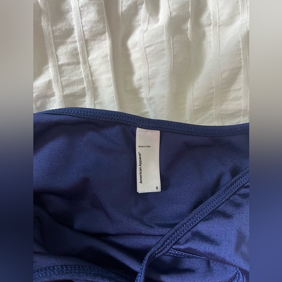 AMERICAN APPAREL XS Navy Blue Halter Top Dress - Picture 3 of 6